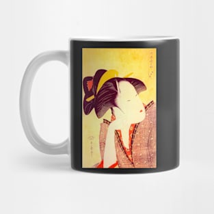 "Geisha" by Kitagawa Utamaro (1753-1806) TECHNICOLOR REMASTERED Mug